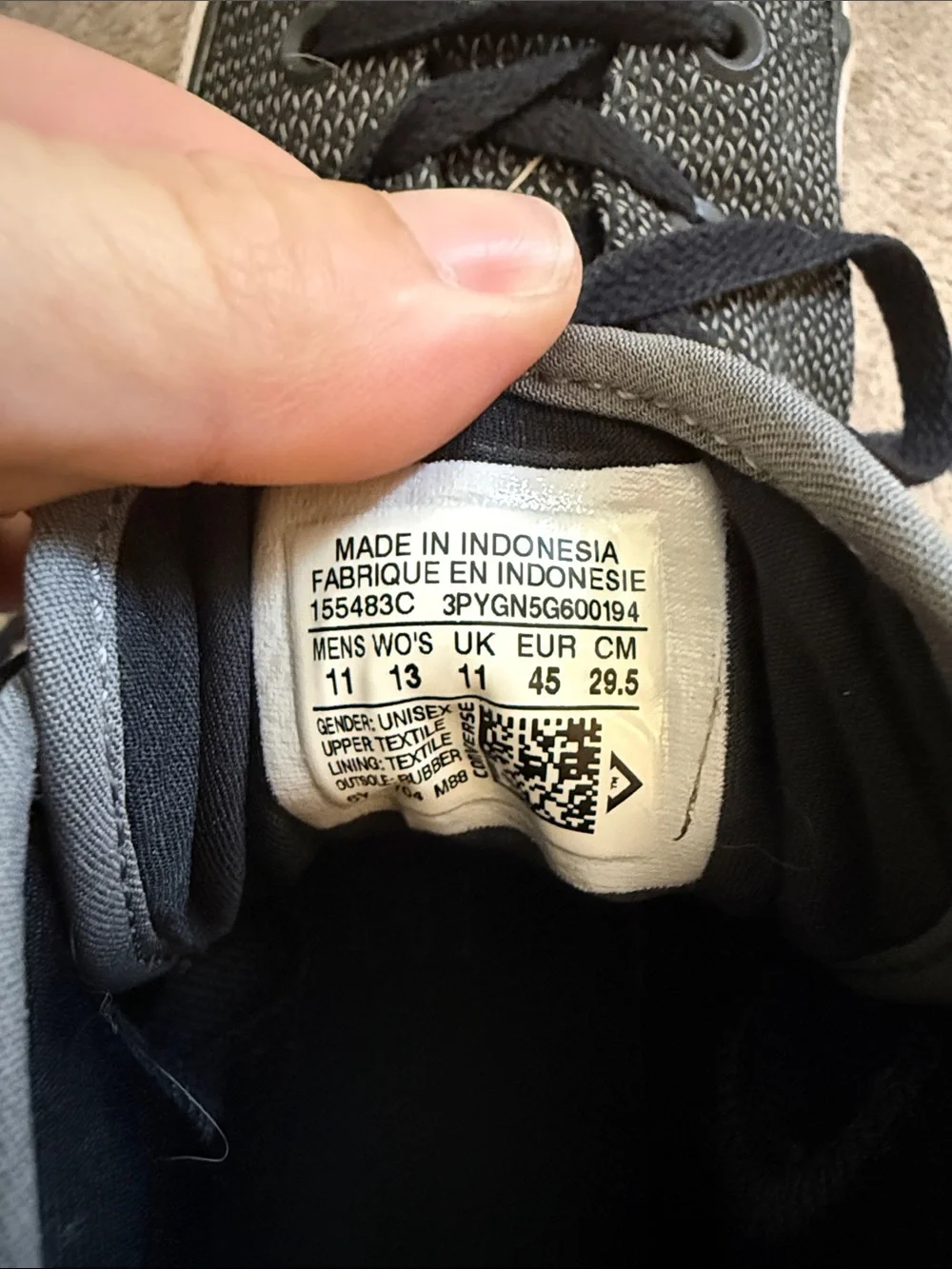 Converse High Top Sneakers M11/W13